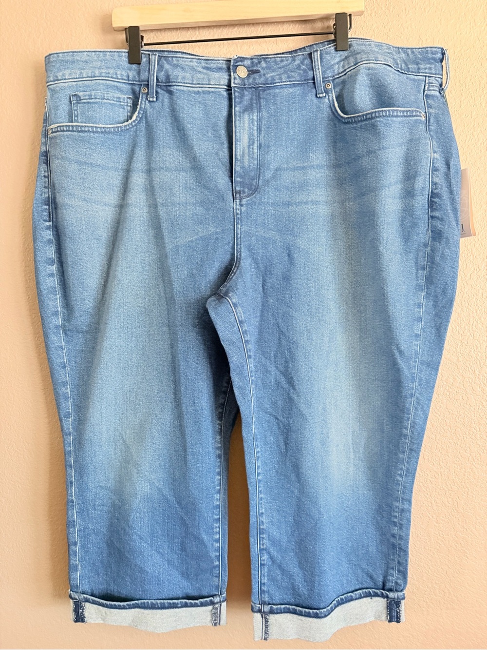 NYDJ Marilyn Straight Crop Cuff High Rise Jeans Size 24W NWT